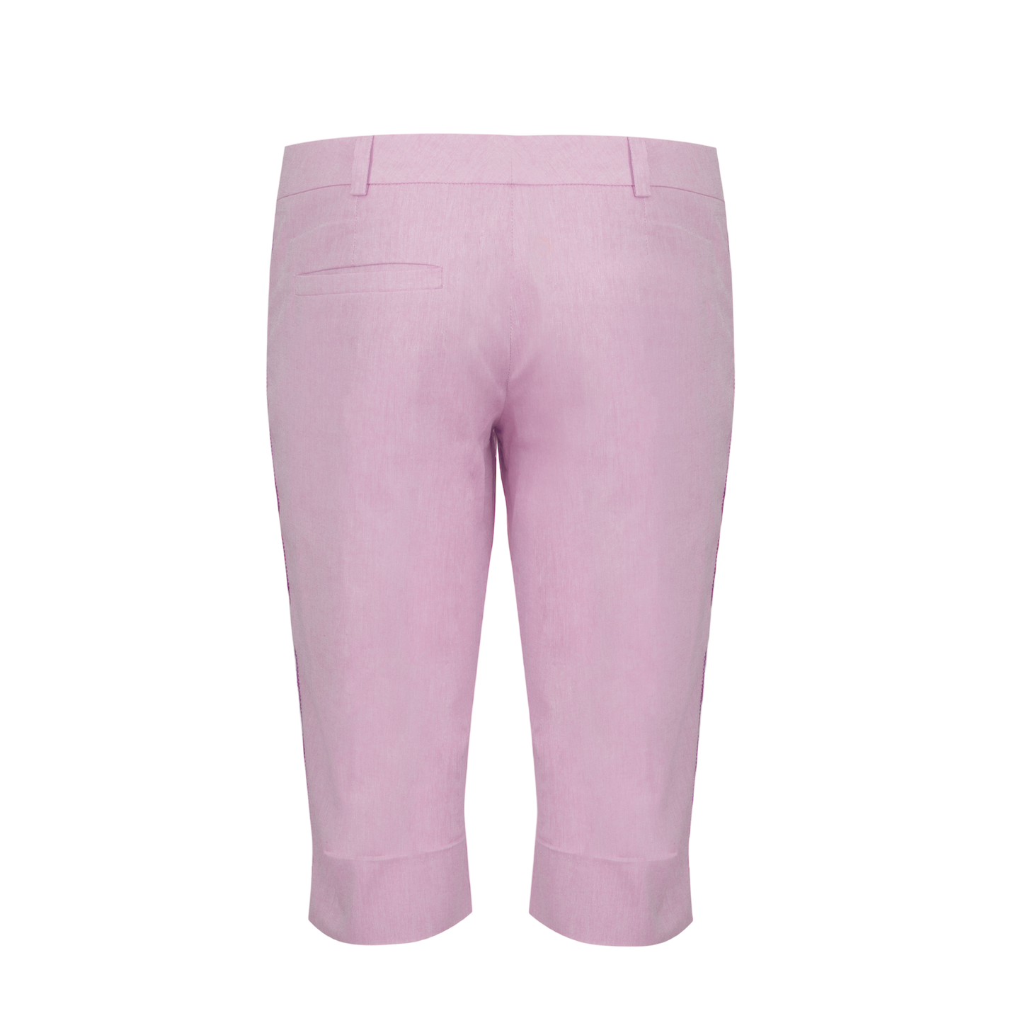 Lilac Cotton Capri Trousers With Colourful Trim